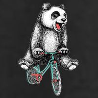 Funny Happy Panda On Bike Bicycle Adult Drive Performance Visor