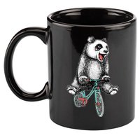 Funny Happy Panda On Bike Bicycle 11oz C Handle Ceramic Mug