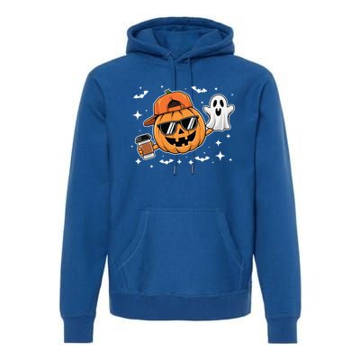 Funny Halloween Pumpkin Ghost Ing Coffee Gift Premium Hoodie