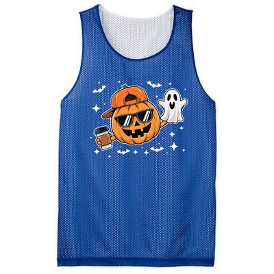 Funny Halloween Pumpkin Ghost Ing Coffee Gift Mesh Reversible Basketball Jersey Tank