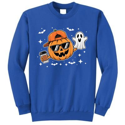 Funny Halloween Pumpkin Ghost Ing Coffee Gift Tall Sweatshirt