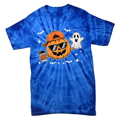 Funny Halloween Pumpkin Ghost Ing Coffee Gift Tie-Dye T-Shirt