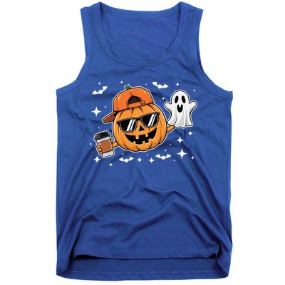 Funny Halloween Pumpkin Ghost Ing Coffee Gift Tank Top