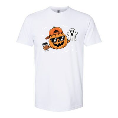 Funny Halloween Pumpkin Ghost Ing Coffee Gift Softstyle CVC T-Shirt