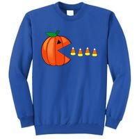 Funny Halloween Pumpkin Eating Candy Corn Tall Sweatshirt