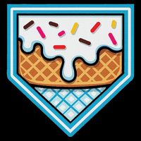 Funny Home Plate Drip Ice Cream Softball Baseball Cooling Performance Crew T-Shirt