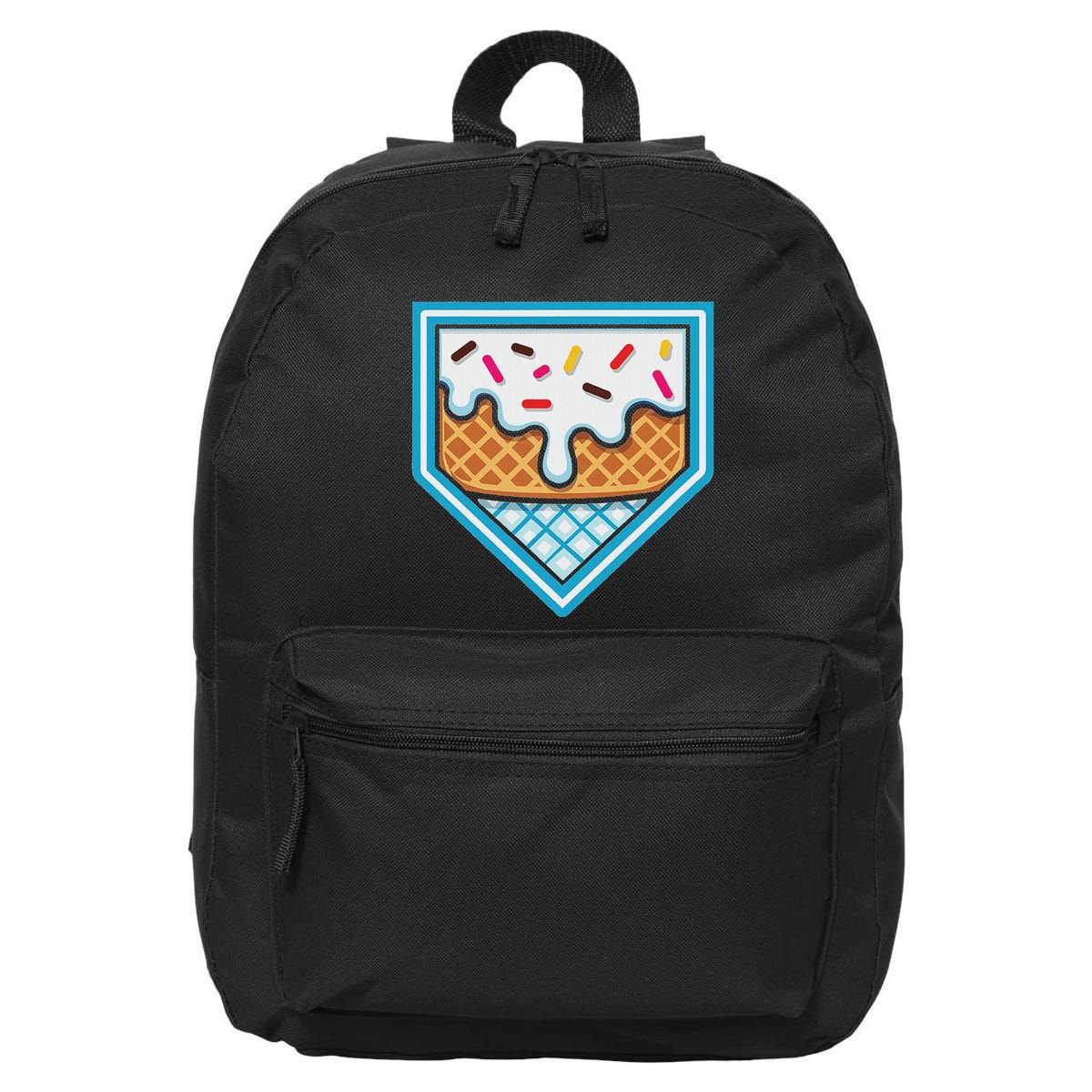 Funny Home Plate Drip Ice Cream Softball Baseball 16 in Basic Backpack