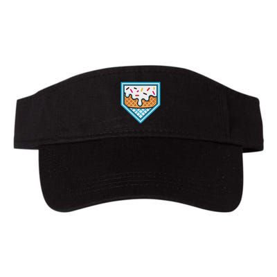 Funny Home Plate Drip Ice Cream Softball Baseball Visor