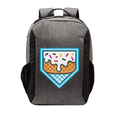 Funny Home Plate Drip Ice Cream Softball Baseball Vector Backpack