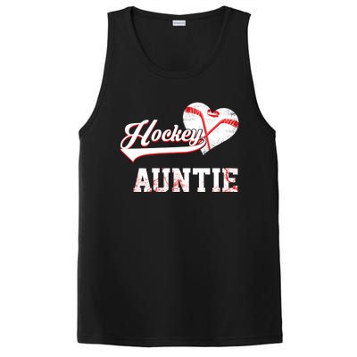 Family Hockey Player Funny Gift Hockey Auntie Cool Gift PosiCharge Competitor Tank