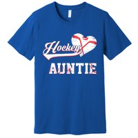 Family Hockey Player Funny Gift Hockey Auntie Cool Gift Premium T-Shirt