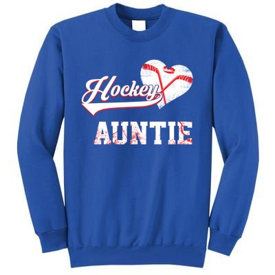 Family Hockey Player Funny Gift Hockey Auntie Cool Gift Tall Sweatshirt