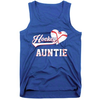 Family Hockey Player Funny Gift Hockey Auntie Cool Gift Tank Top