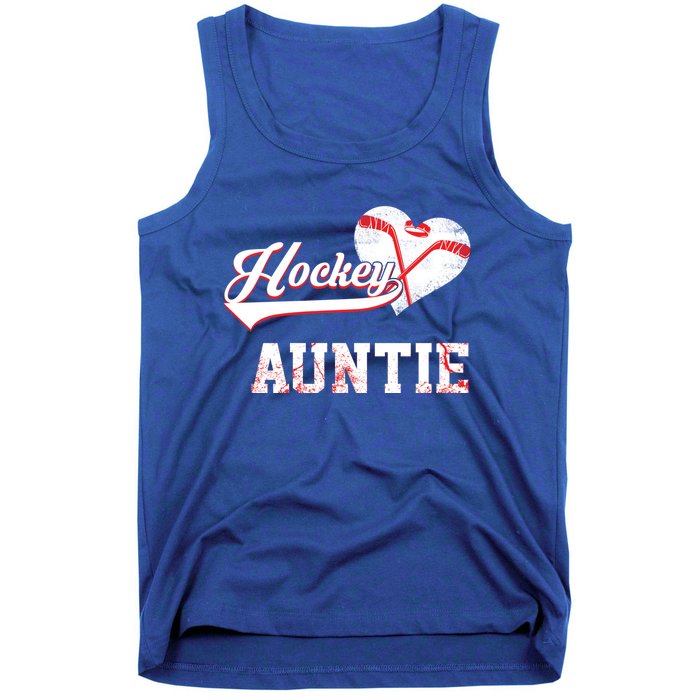 Family Hockey Player Funny Gift Hockey Auntie Cool Gift Tank Top