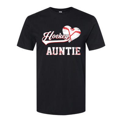 Family Hockey Player Funny Gift Hockey Auntie Cool Gift Softstyle® CVC T-Shirt