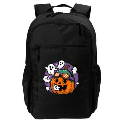 Funny Halloween Pumpkin Eating Ghost Gamer Meaningful Gift Backpack