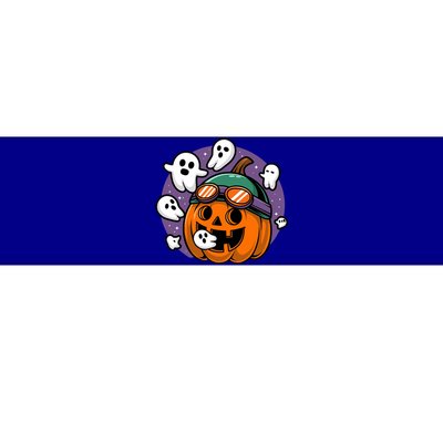 Funny Halloween Pumpkin Eating Ghost Gamer Meaningful Gift Bumper Sticker