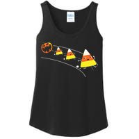 Funny Halloween Pumpkin Eating Candy Corn Ladies Essential Tank