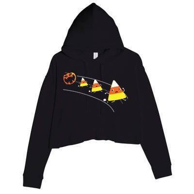 Funny Halloween Pumpkin Eating Candy Corn Crop Fleece Hoodie