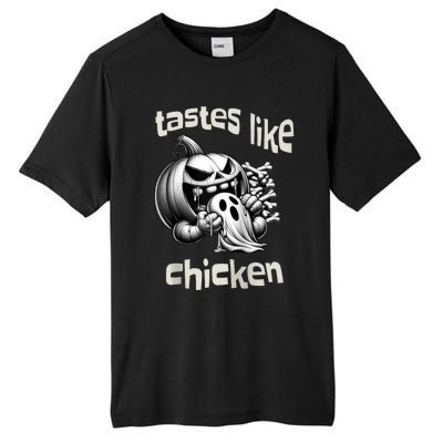 Funny Halloween Pumpkin Eating Ghost Tastes Like Chicken Tall Fusion ChromaSoft Performance T-Shirt