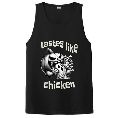 Funny Halloween Pumpkin Eating Ghost Tastes Like Chicken PosiCharge Competitor Tank