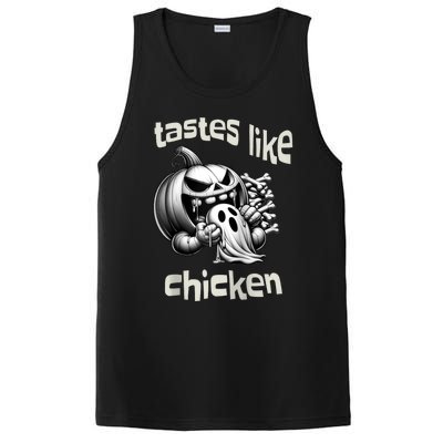 Funny Halloween Pumpkin Eating Ghost Tastes Like Chicken PosiCharge Competitor Tank