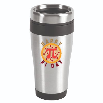 Funny Happy Pi Day Pizza Pie 16oz Travel Tumbler