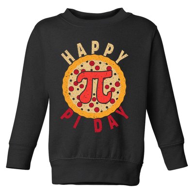 Funny Happy Pi Day Pizza Pie Toddler Sweatshirt