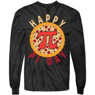 Funny Happy Pi Day Pizza Pie Tie-Dye Long Sleeve Shirt