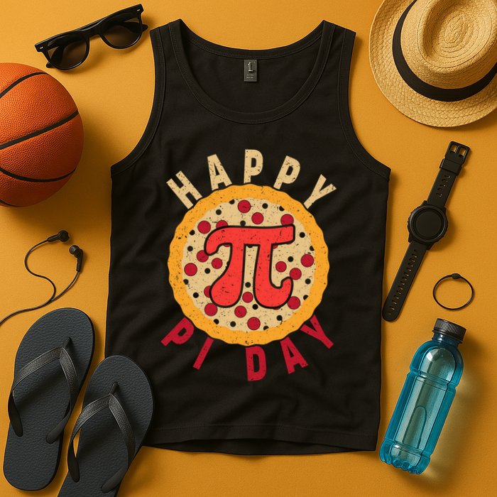 Funny Happy Pi Day Pizza Pie Tank Top