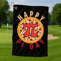 Funny Happy Pi Day Pizza Pie Golf Towel