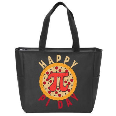 Funny Happy Pi Day Pizza Pie Zip Tote Bag