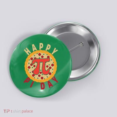 Funny Happy Pi Day Pizza Pie Button