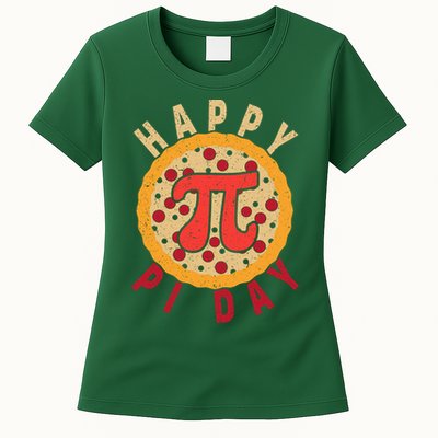 Funny Happy Pi Day Pizza Pie Womens T-Shirt