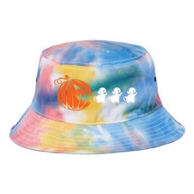 Funny Halloween Pumpkin Eating Ghost Gamer Tie Dye Newport Bucket Hat