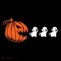 Funny Halloween Pumpkin Eating Ghost Gamer Tall T-Shirt