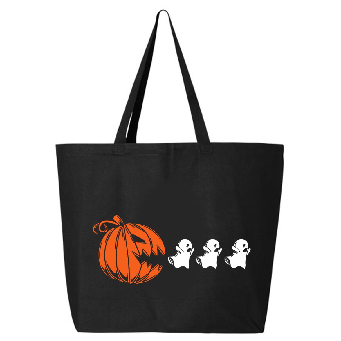 Funny Halloween Pumpkin Eating Ghost Gamer 25L Jumbo Tote