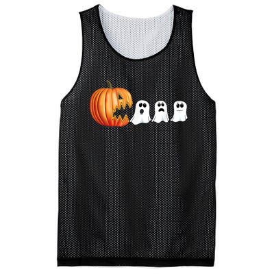 Funny Halloween Pumpkin Ghosts Jack O Lantern Mesh Reversible Basketball Jersey Tank