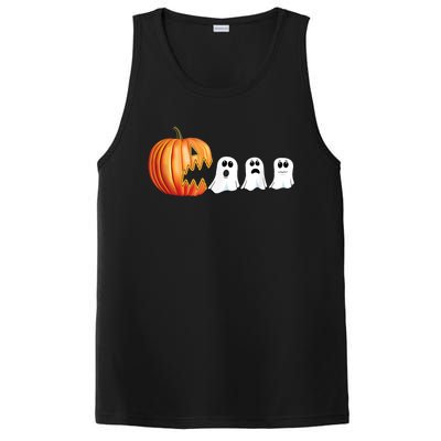 Funny Halloween Pumpkin Ghosts Jack O Lantern PosiCharge Competitor Tank