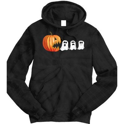 Funny Halloween Pumpkin Ghosts Jack O Lantern Tie Dye Hoodie