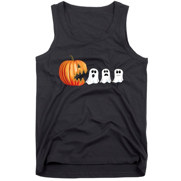 Funny Halloween Pumpkin Ghosts Jack O Lantern Tank Top