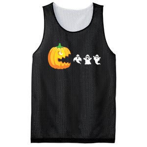 Funny Halloween Pumpkin Eating Ghost Gamer Kids Mesh Reversible Basketball Jersey Tank