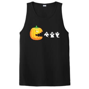 Funny Halloween Pumpkin Eating Ghost Gamer Kids PosiCharge Competitor Tank