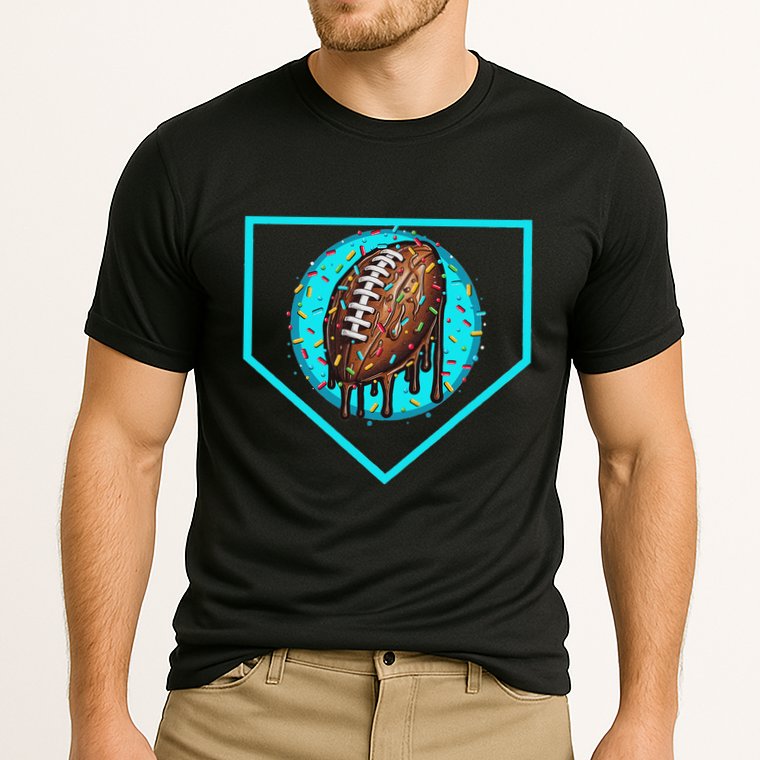 Football Home Plate Drip Ice Cream Football Cooling Performance Crew T-Shirt