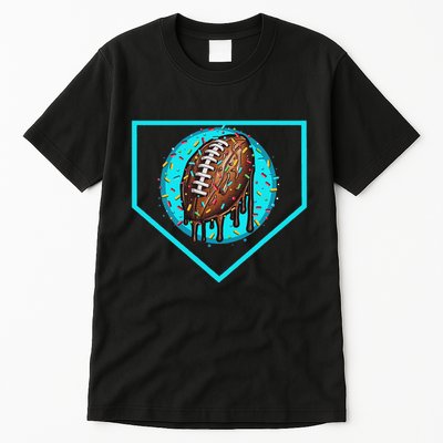 Football Home Plate Drip Ice Cream Football Tall T-Shirt