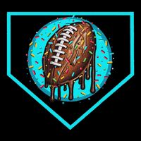 Football Home Plate Drip Ice Cream Football Tall T-Shirt