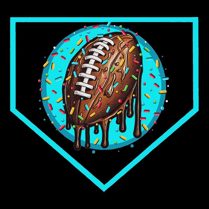 Football Home Plate Drip Ice Cream Football Tall T-Shirt