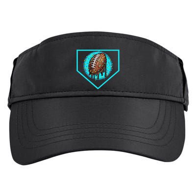 Football Home Plate Drip Ice Cream Football Adult Drive Performance Visor
