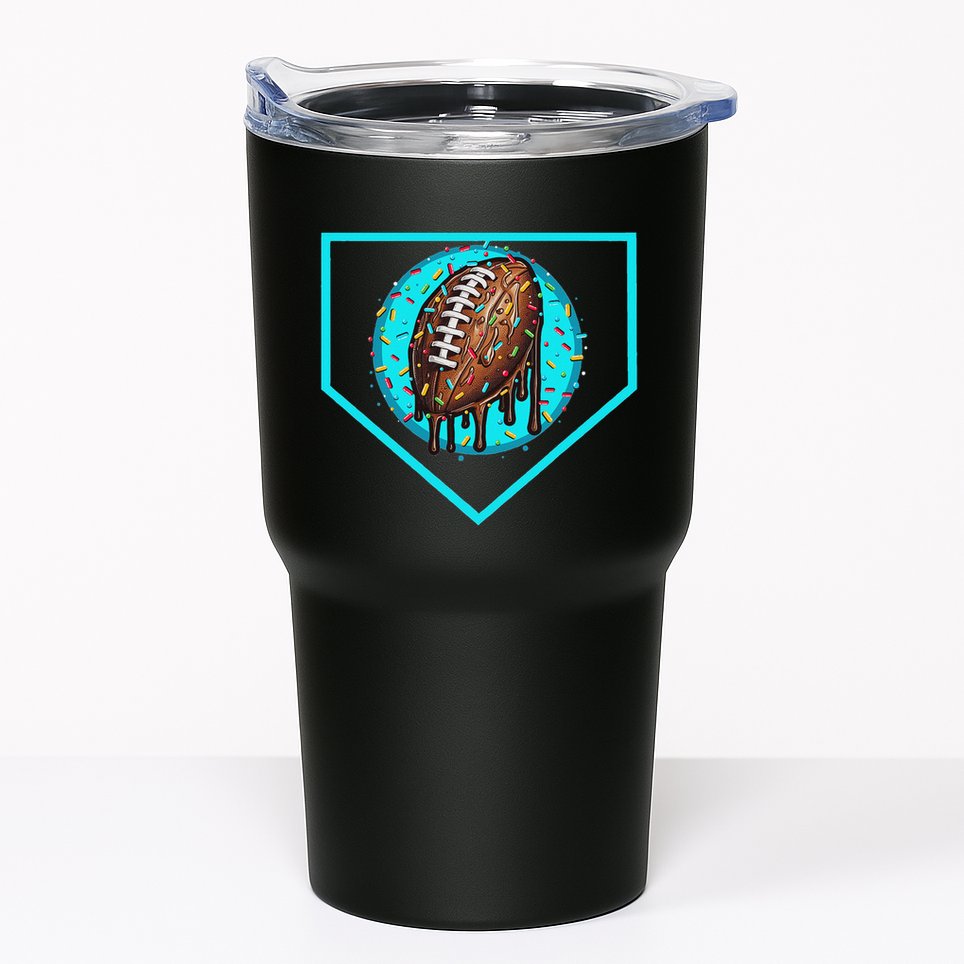 Football Home Plate Drip Ice Cream Football Tumbler