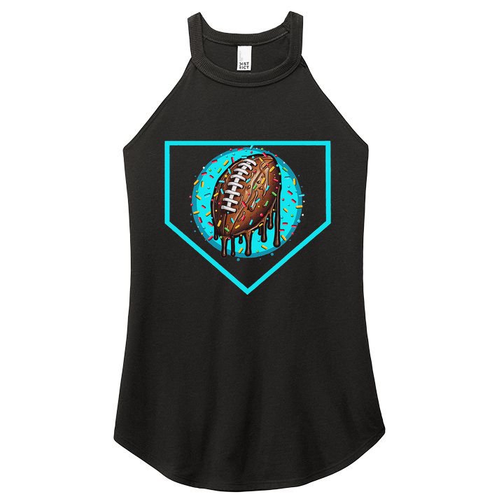 Football Home Plate Drip Ice Cream Football Women's Perfect Tri Rocker Tank